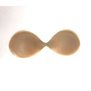 BOOMBA Invisibra Beige Size E Ultra-Thin Silicone Adhesive Strapless Backless‎